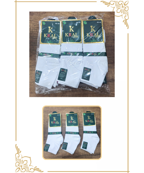 Erkek Kışlık Bambu Patik Çorap (12 ÇİFT)