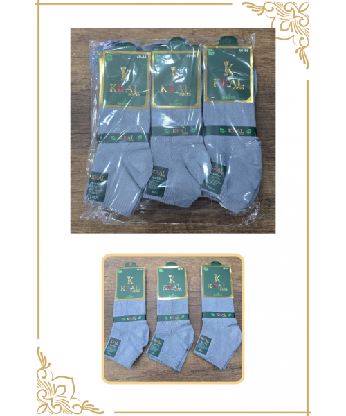 Erkek Kışlık Bambu Patik Çorap (12 ÇİFT)