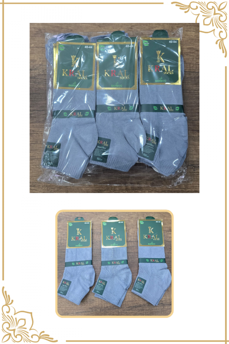 Erkek Yazlık Bambu Patik Çorap