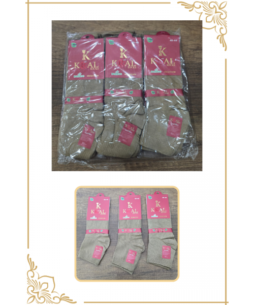 Erkek Kışlık Bambu Patik Çorap (12 ÇİFT)